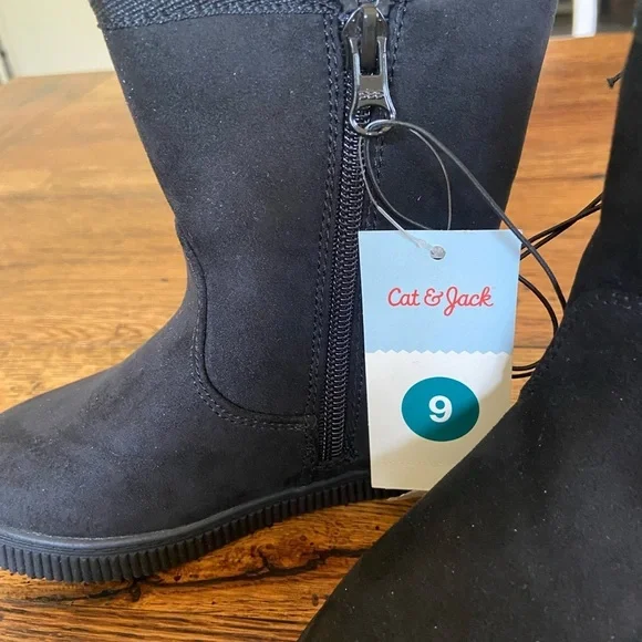 NWT Pip Zipper Toddler Shearling Style Boots - Picture 4 of 7